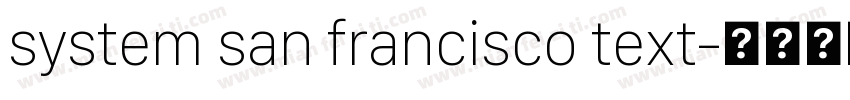 system san francisco text字体转换